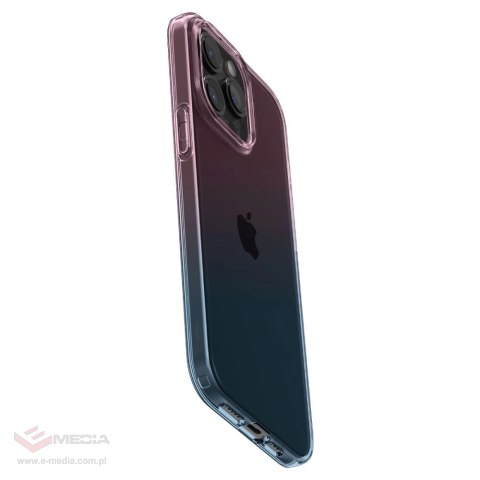 Etui Spigen Liquid Crystal na iPhone 15 Pro - różowo-niebieskie