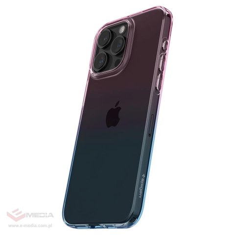 Etui Spigen Liquid Crystal na iPhone 15 Pro - różowo-niebieskie