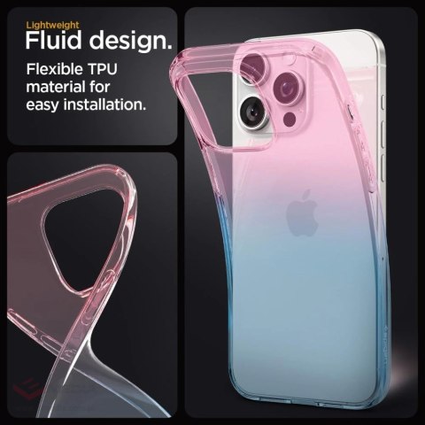 Etui Spigen Liquid Crystal na iPhone 15 Pro - różowo-niebieskie