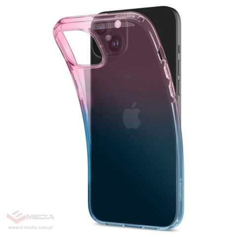 Etui Spigen Liquid Crystal na iPhone 15 - różowo-niebieskie