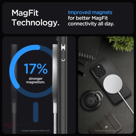 Etui Spigen Mag Armor z MagSafe na iPhone 15 Pro Max - czarny mat