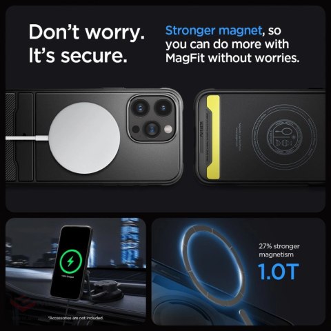 Etui Spigen Rugged Armor Mag z MagSafe na iPhone 15 Pro Max - czarny mat