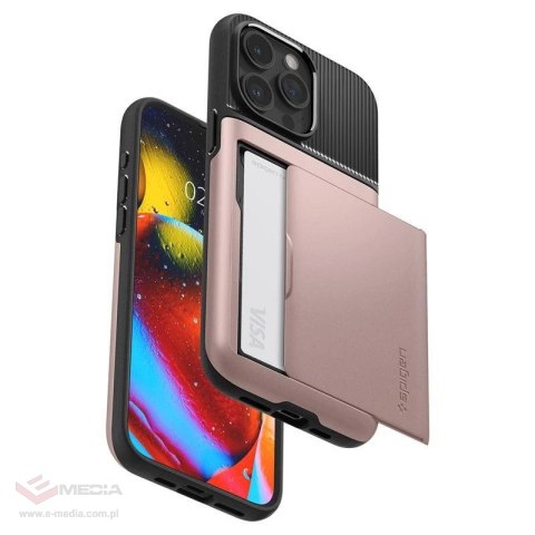 Etui Spigen Slim Armor CS na iPhone 15 Pro Max - różowe