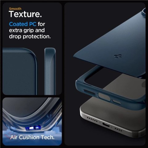 Etui Spigen Thin Fit na iPhone 15 Pro Max - czarny metal