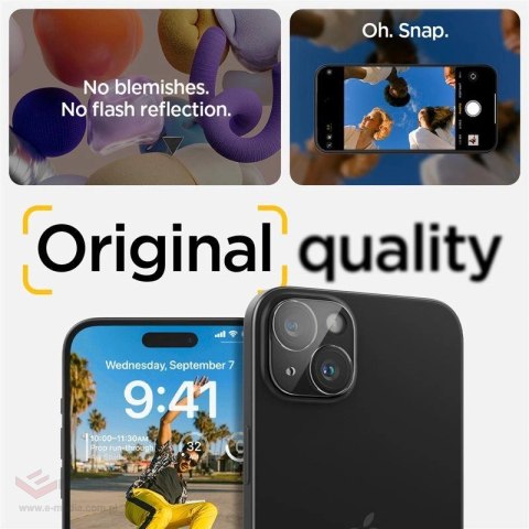 Osłona aparatu Spigen Optik.tR Camera Protector na iPhone 15 / 15 Plus - przezroczysta 2 szt.