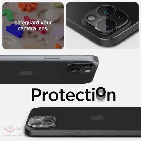 Osłona aparatu Spigen Optik.tR Camera Protector na iPhone 15 / 15 Plus - przezroczysta 2 szt.