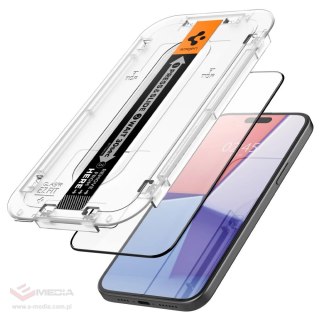 Szkło hartowane Spigen Glas.tR EZ Fit FC na iPhone 15 Plus - czarne 2 szt.