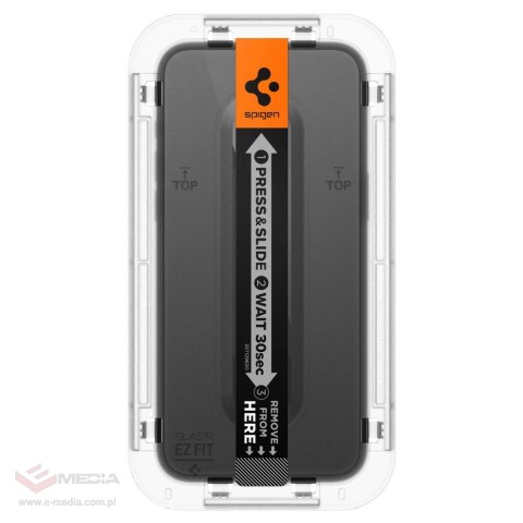 Szkło hartowane Spigen Glas.tR EZ Fit FC na iPhone 15 Plus - czarne 2 szt.