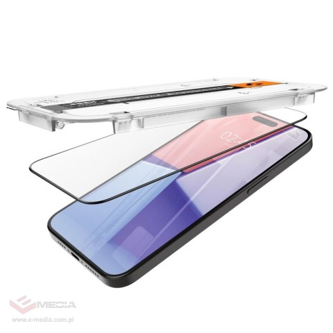 Szkło hartowane Spigen Glas.tR EZ Fit FC na iPhone 15 Pro Max - czarne 2 szt.