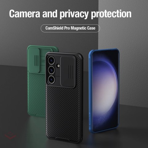 Etui Nillkin CamShield Pro pancerne z osłona na aparat do Samsung Galaxy S24 - niebieskie