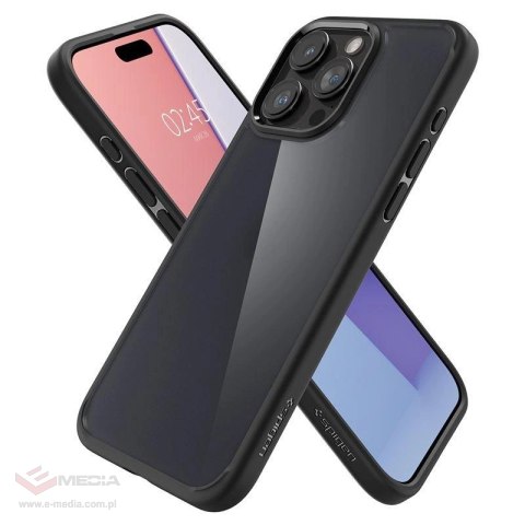 Etui Spigen Ultra Hybrid na iPhone 15 Pro Max - przezroczysto-czarne