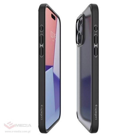 Etui Spigen Ultra Hybrid na iPhone 15 Pro Max - przezroczysto-czarne