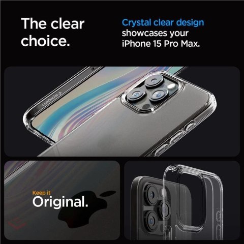 Etui Spigen Ultra Hybrid na iPhone 15 Pro Max - przezroczysto-matowe