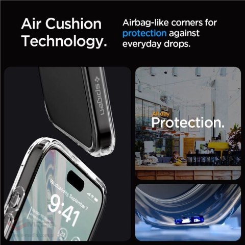 Etui Spigen Ultra Hybrid na iPhone 15 Pro Max - przezroczysto-matowe