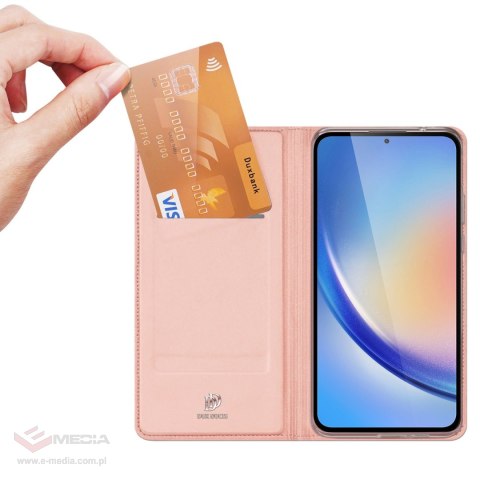 Etui Dux Ducis Skin Pro do Samsung A35 5G z klapką - różowe