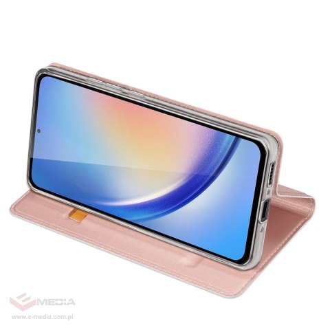 Etui Dux Ducis Skin Pro do Samsung A35 5G z klapką - różowe