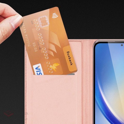 Etui Dux Ducis Skin Pro do Samsung A35 5G z klapką - różowe