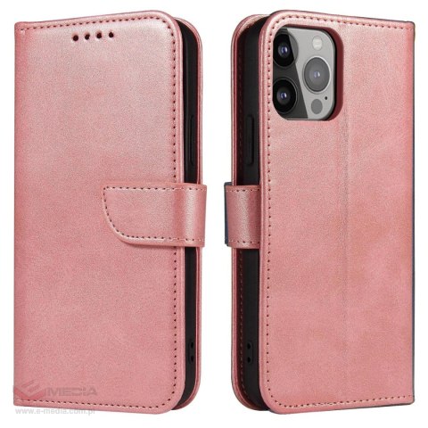 Etui Magnet Case do Samsung A55 z klapką i portfelem - różowe