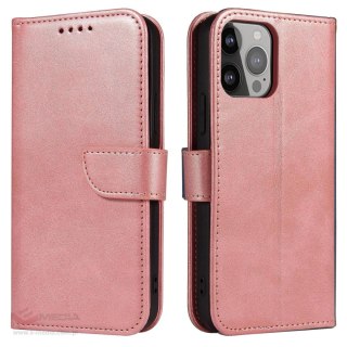 Etui Magnet Case do Samsung S24 Ultra z klapką i portfelem - różowe