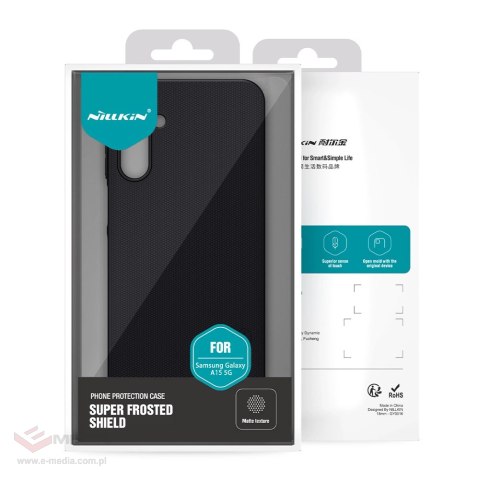 Etui Nillkin Super Frosted Shield do Samsung Galaxy A15 5G sztywny pokrowiec - czarny