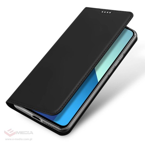 Etui Dux Ducis Skin Pro z klapką i miejscem na kartę na Xiaomi Redmi Note 13 4G - czarne