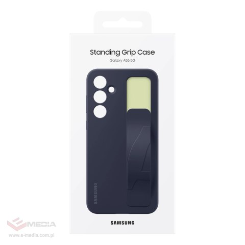 Etui Samsung Standing Grip Case EF-GA556TBEGWW na Samsung Galaxy A55 z uchwytem - niebiesko-czarne