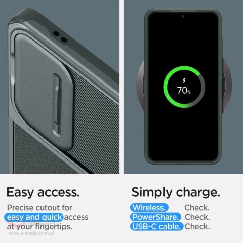 Etui Spigen Optik Armor na Samsung Galaxy S24 - ciemnozielone