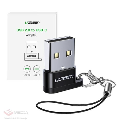 Adapter USB UGREEN US280 USB-C do USB-A 2.0 (czarny)