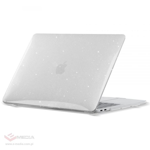 Etui Tech-Protect SmartShell na MacBook Air 13" 2018-2020 - przezroczysto-brokatowe