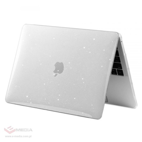 Etui Tech-Protect SmartShell na MacBook Air 13" 2018-2020 - przezroczysto-brokatowe