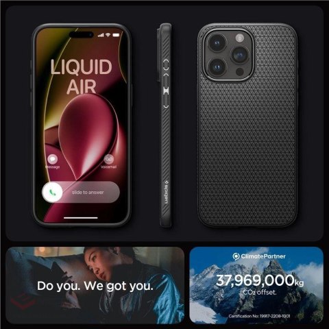 Etui Spigen Liquid Air na iPhone 15 Pro - czarny mat