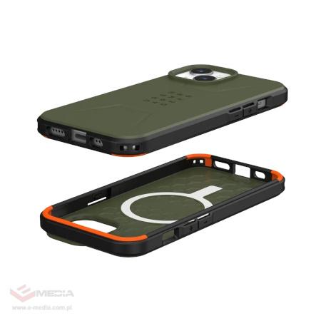 Etui UAG Civilian MagSafe do iPhone 15 - zielone