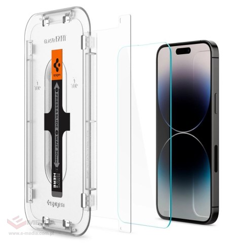 Szkło hartowane Spigen Glas.tR EZ Fit na iPhone 14 Pro - 2 szt.