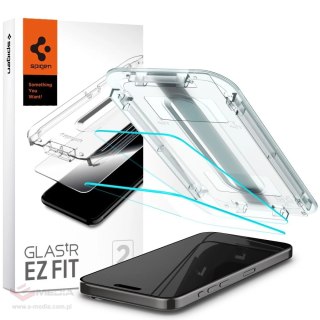 Szkło hartowane Spigen Glas.tR EZ Fit na iPhone 15 Pro Max - 2 szt.