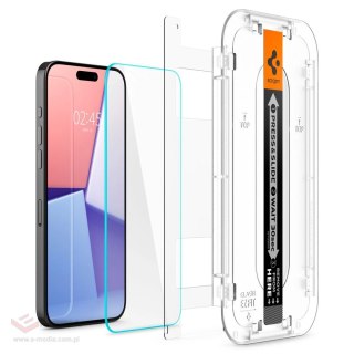 Szkło hartowane Spigen Glas.tR EZ Fit na iPhone 15 Pro Max - 2 szt.