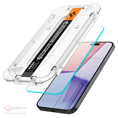 Szkło hartowane Spigen Glas.tR EZ Fit na iPhone 15 Pro