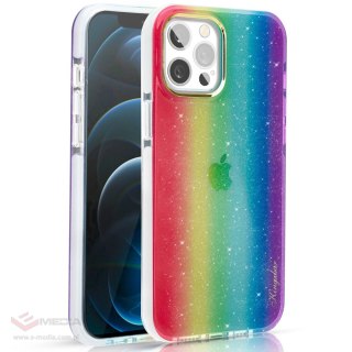 Kingxbar Ombre etui pokrowiec iPhone 12 Pro Max wielokolorowy