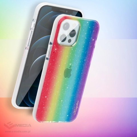 Kingxbar Ombre etui pokrowiec iPhone 12 Pro Max wielokolorowy