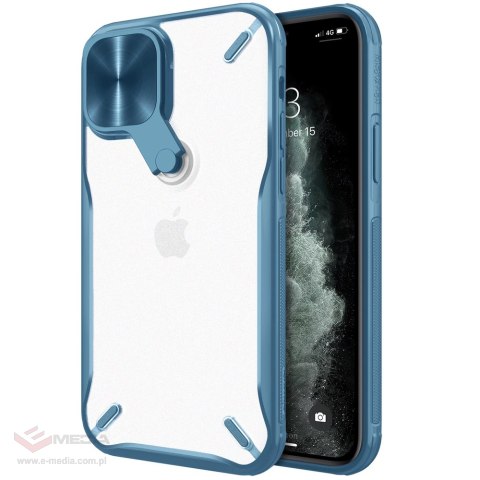 Nillkin Cyclops Case wytrzymałe etui z osłoną na aparat i składaną podstawką iPhone 13 Pro Max niebieski