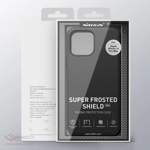 Nillkin Super Frosted Shield wzmocnione etui pokrowiec iPhone 13 Pro Max czarny