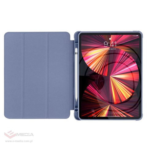 Stand Tablet Case etui Smart Cover pokrowiec na iPad Pro 11'' 2021 z funkcją podstawki granatowy