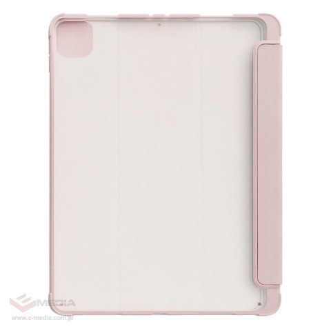 Stand Tablet Case etui Smart Cover pokrowiec na iPad Pro 12.9'' 2021 z funkcją podstawki różowy