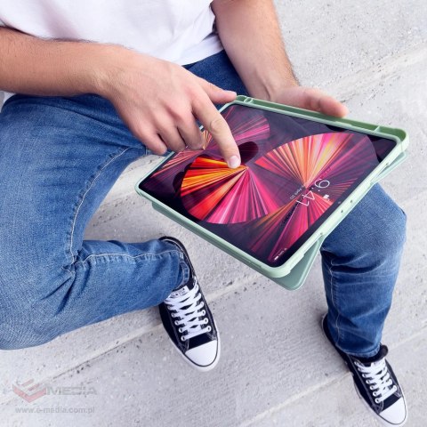 Stand Tablet Case etui Smart Cover pokrowiec na iPad Pro 12.9'' 2021 z funkcją podstawki zielony