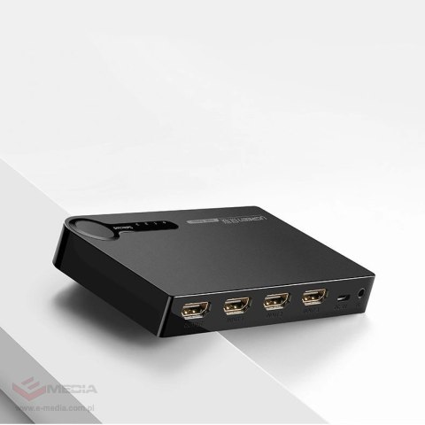 Ugreen przełącznik rozdzielacz splitter switch HDMI - 3x HDMI 3D 4K 7,5 Gbps 36 bit na kanał czarny (40234)