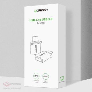 Adapter Ugreen US270 USB-C (męski) / USB-A 3.0 (żeński) ze smyczą - szary