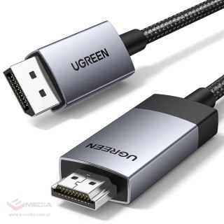 Kabel Ugreen DP119 25491 DisplayPort do HDMI 4K 60Hz 3m - szary