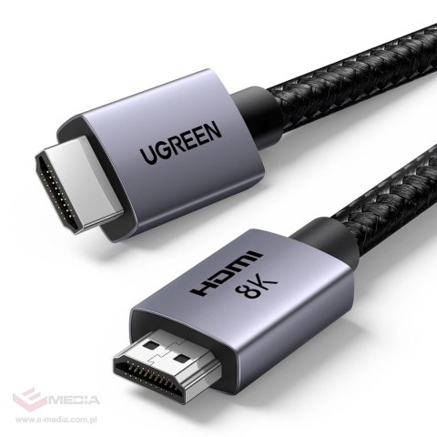 Kabel Ugreen HD171 35376 ze złączami HDMI 2.1 8K certyfikowany 5 m - szary