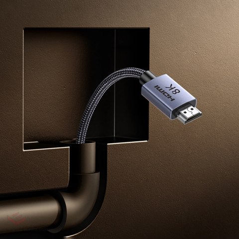 Kabel Ugreen HD171 35376 ze złączami HDMI 2.1 8K certyfikowany 5 m - szary