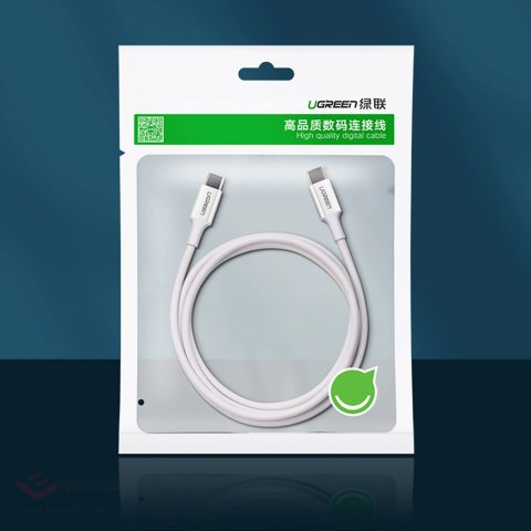 Kabel Ugreen US264 60520 USB-C / USB-C PD QC AFC 2m - biały