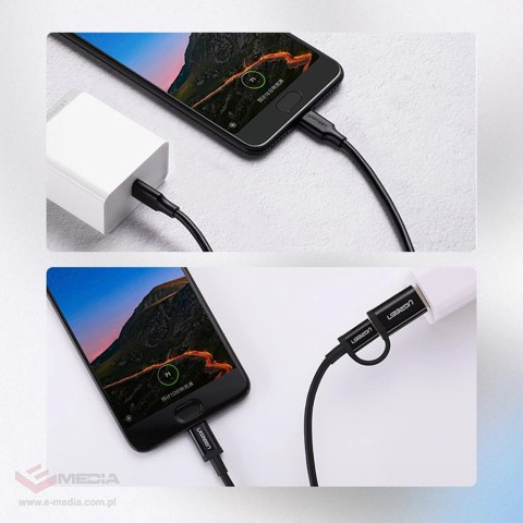 Kabel Ugreen US286 USB-C - USB-C 3A 480Mb/s 3m - czarny